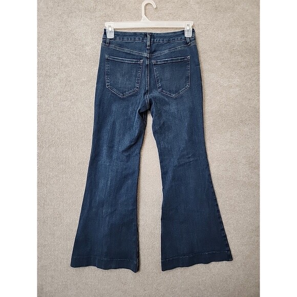 Express 70s Flare Mid Rise Flex Hyper Stretch Jeans Womens M Short 6 8 10 NEW - Picture 6 of 11